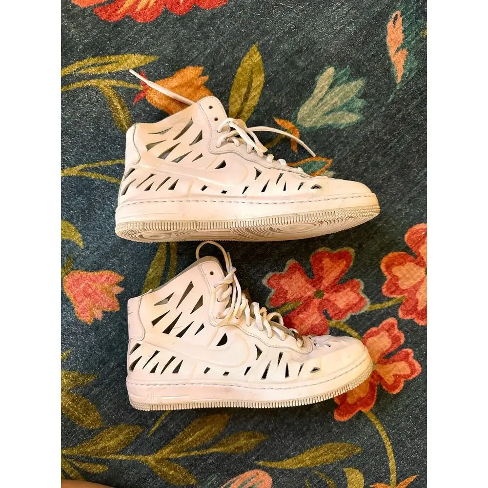 Nike Women’s Air Force 1 Ultra Force Mid Joli White Sneakers Size W 8